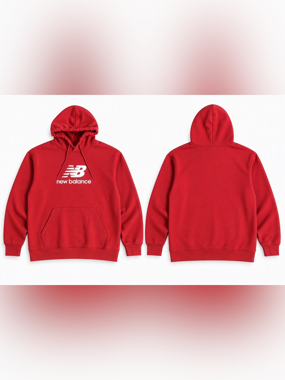 New Balance Red Hoodie with White Logo